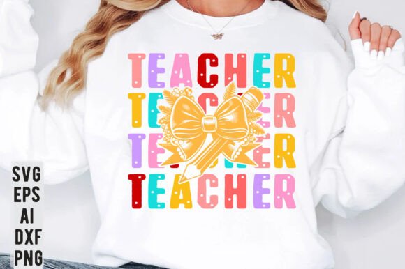 Coquette Teacher PNG, Retro Teacher PNG Graphics