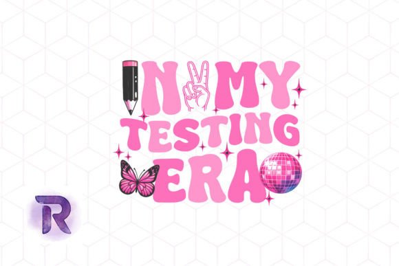 Groovy Testing Era Teacher Repeat PNG Graphics