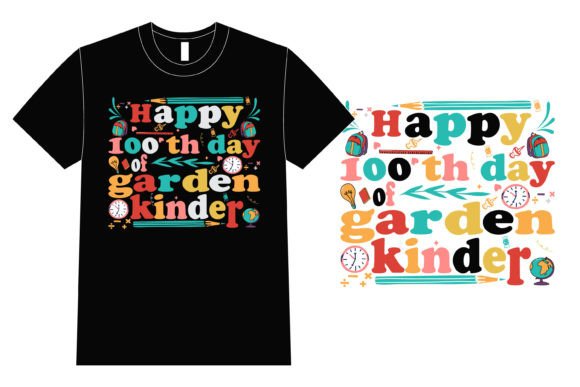 Happy 100th Day of Garden Kinder Design Graphics