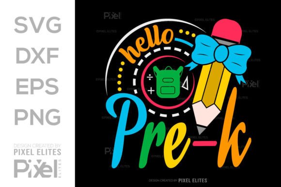 Hello Pre-K SVG Hello School Kids