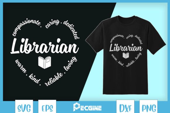 Librarian School Library SVG for T-Shirt Designs
