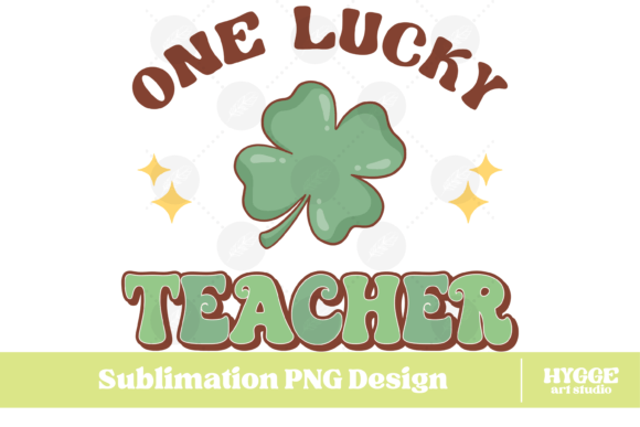 One Lucky Teacher Png Shamrock Clover Graphics