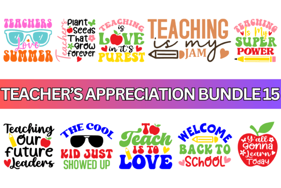 Retro Teacher Life SVG PNG Bundle