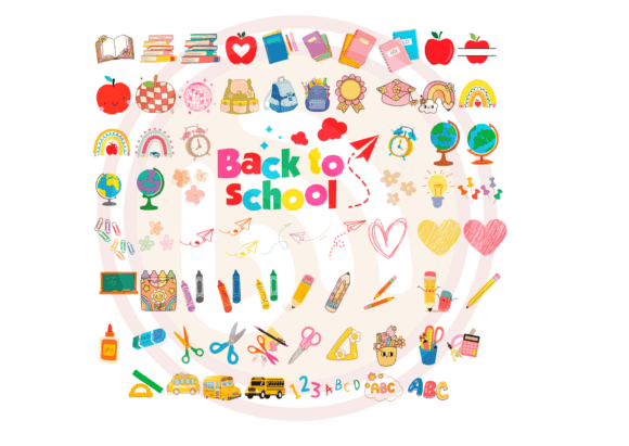 School Suppliers Bundle SVG, 71 Bundle