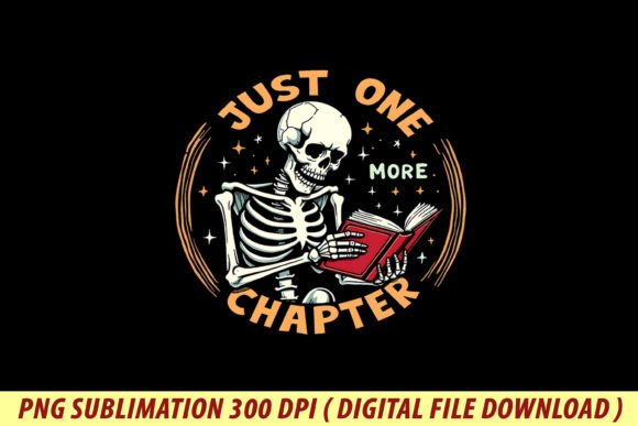 Skeleton Reading Just One More Chapter H Graphics