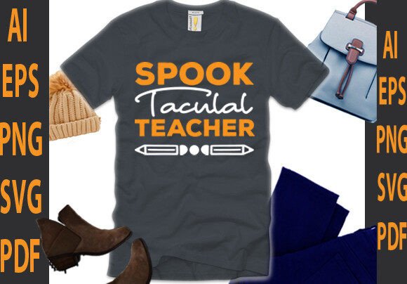 Spook Taculal Teacher Graphics for T-Shirt Designs