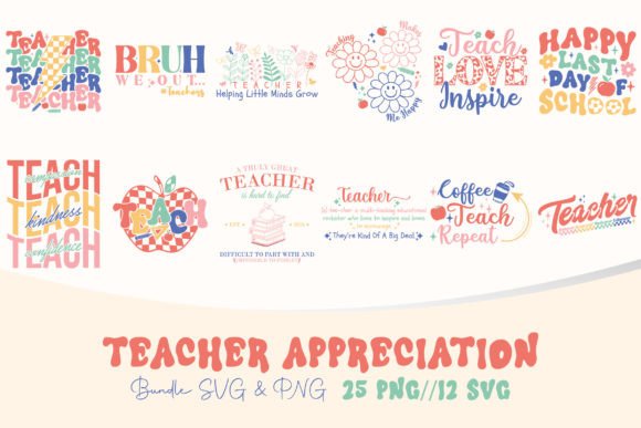 Teacher Appreciation Bundle SVG PNG