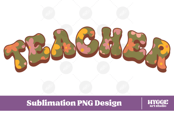 Teacher Png Retro Flowers School Kids