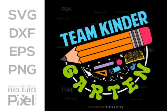 Team Kinder Garten SVG: Hello School Kids Graphics