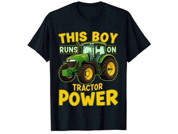 This Boy Runs on Tractor T-Shirt Design