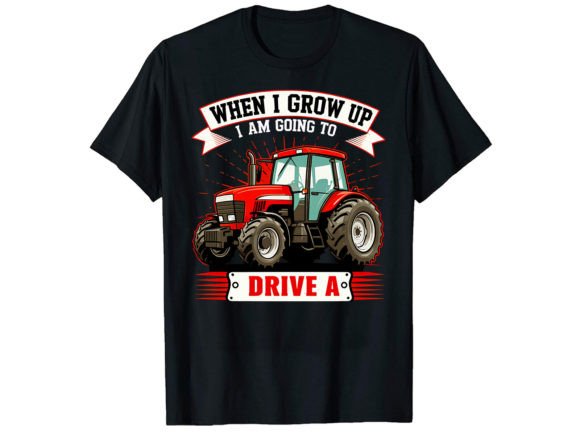 When I Grow I Am Tractor T-Shirt Design